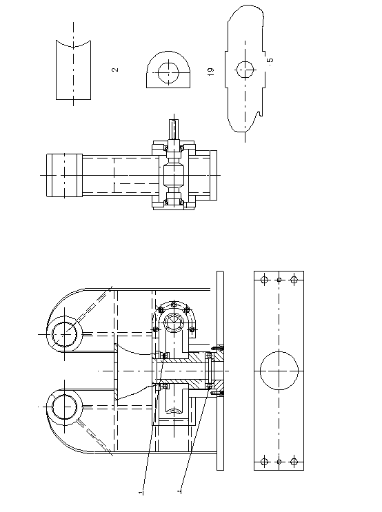 Bracket Assembly Graphics of three roller roll bending machine