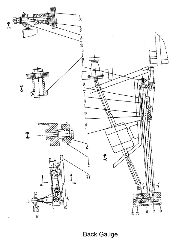 shearing machine backgauge