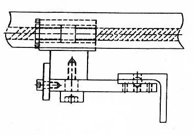 GUILLOTINE SHEARS BACK-GAUGE ASSEMBLY SIDE VIEW