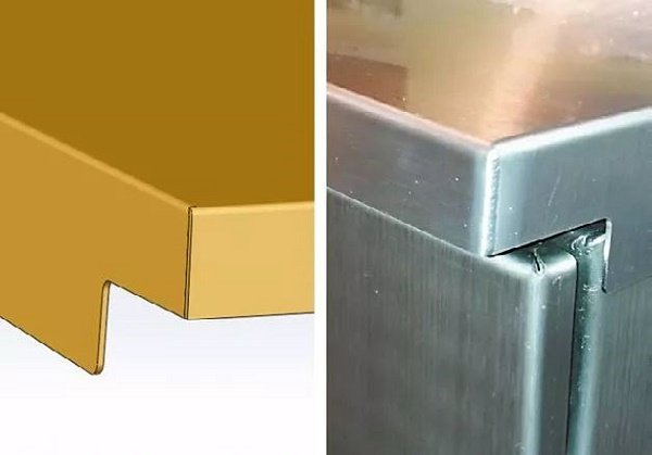 First Design Top Cover Slice Angle Welding Seam