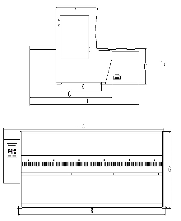 Hydraulic shearing machine structure drawing