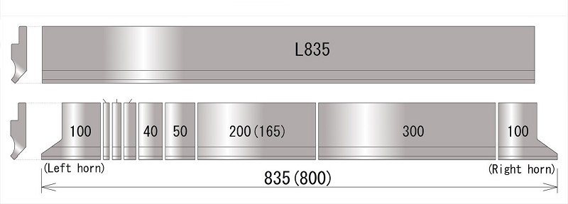 Press Brake Segment Die 835mm