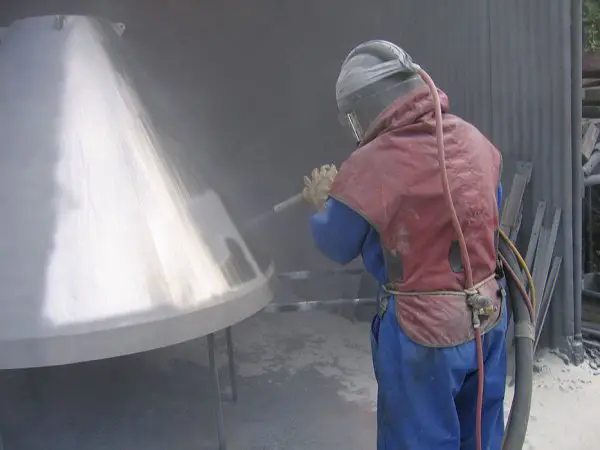 Stainless Steel Sandblast Cleaning