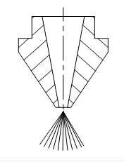 Gas ejection from the nozzle