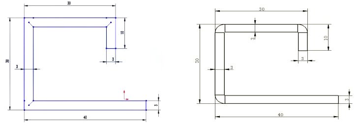 Calculation of Sheet Metal Unfolding Length After Grooving