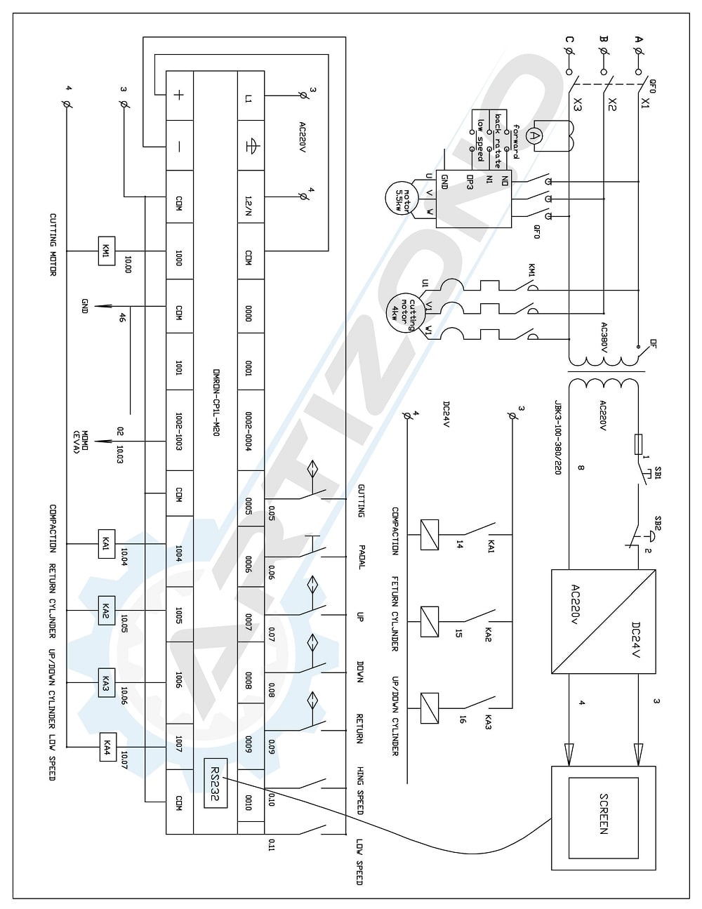 Wiring Diagram of Spiral Duct Machine