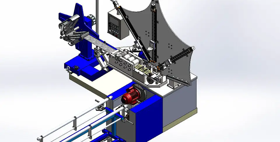 Sheet Metal Spiral Forming Machine