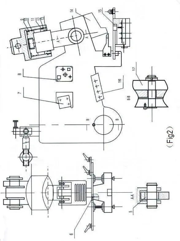 Hydraulic Ironworker Section Cutting Station Drawing