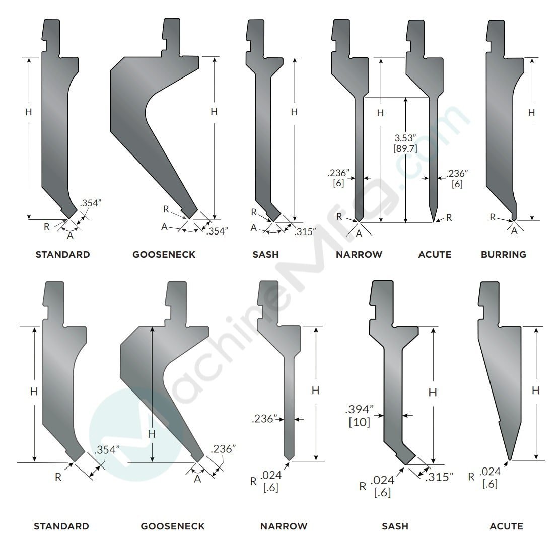 Press Brake Dies Drawings