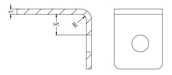 Figure 1-12 Minimum distance between a hole and a flange