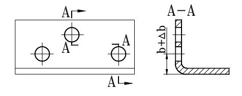 Figure 1-15 Tolerance of hole center to edge distance