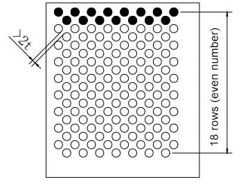 Figure 1-2 Schematic diagram of misalignment of dense holes