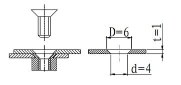 Figure 1-57 Countersunk head screw connection