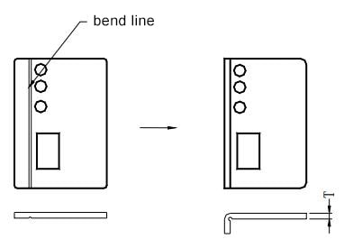 Pressing the groove before bending