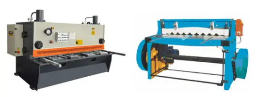 Shearing machine cutting