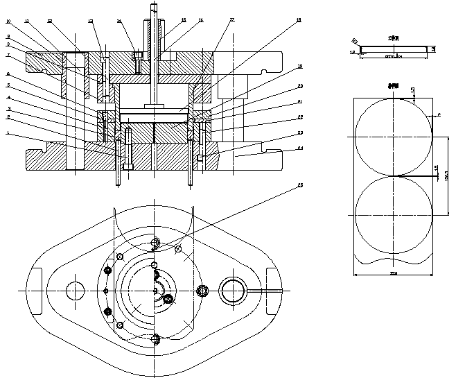 Blanking and drawing composite die