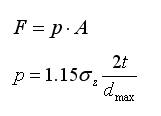 Calculation of bulging force