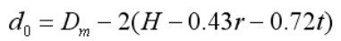 Determine the diameter of the pre-punched hole