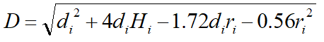 Hi is solved by the calculation formula of the blank diameter