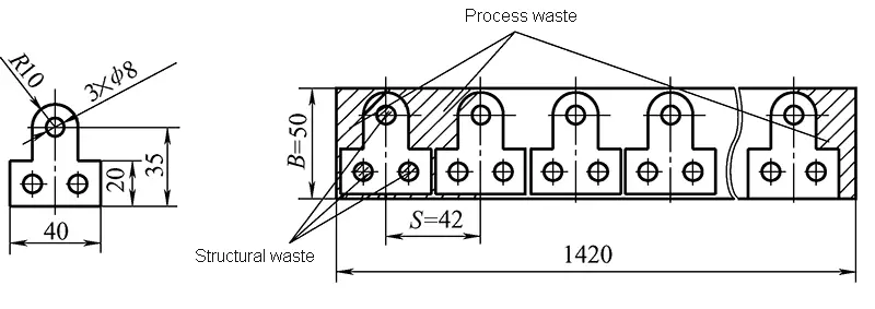 Material utilization within one step