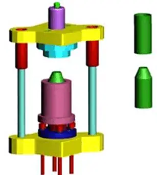 Necking die with external support