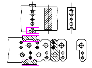 Non-standard parts are determined by the shape of the punch