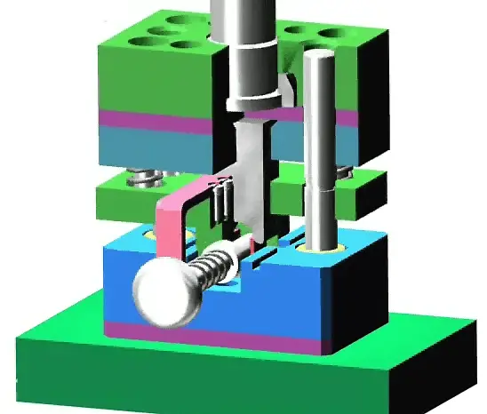 Round bending die-one bend