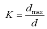 The degree of bulging deformation