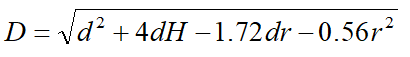 El diámetro simplificado de la pieza en bruto