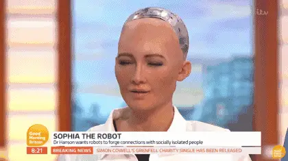 Robot Sophia who once threatened to destroy humans