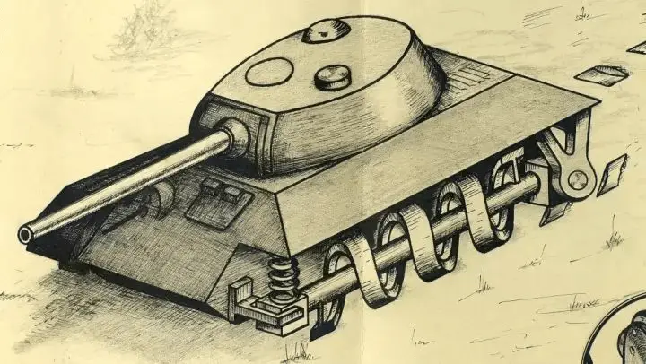 Amphibious tank armoured vehicle travel mechanism