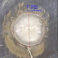 Measured cutting diameter 0,831 (mm)