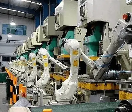 Roboticized automation press line control system