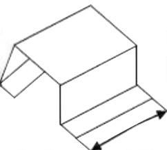 Standard length size of flange cleat