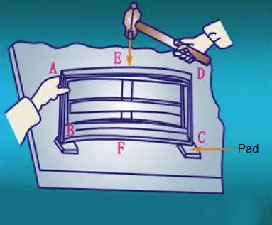 Straightening of rectangular frame