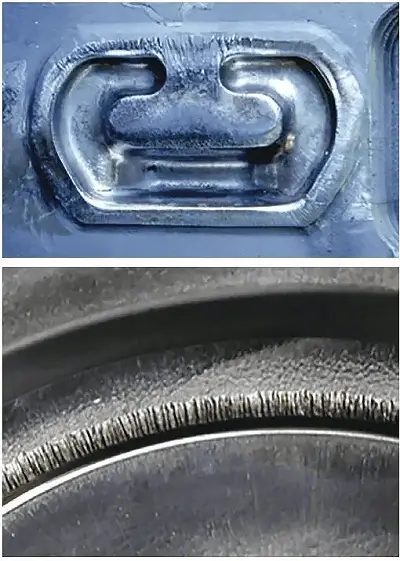 Surface wear morphology of forging die