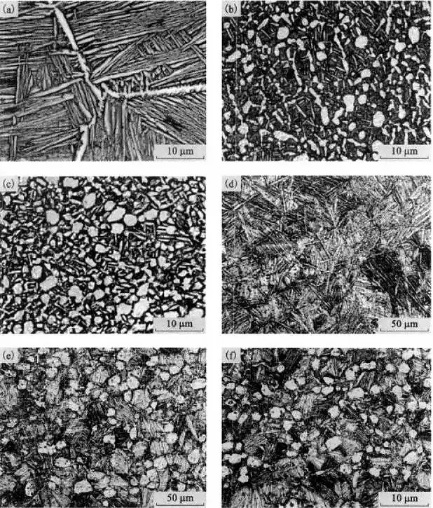 The effect of heat treatment on the microstructure of a typical titanium alloy