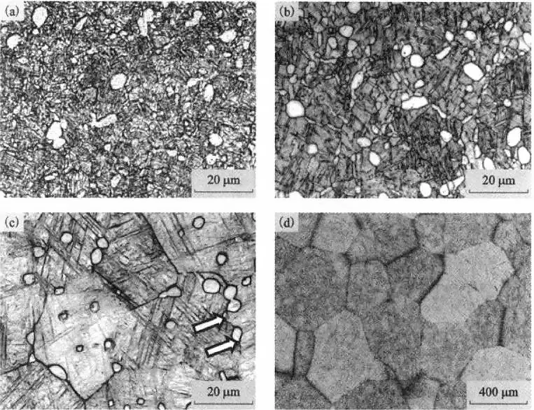 The effect of solution temperature on the microstructure of TC21 alloy