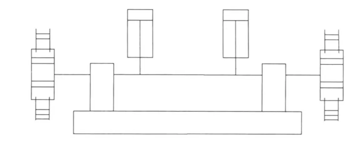 Fig. 3 Schematic diagram of gear rack drive with forced synchronization
