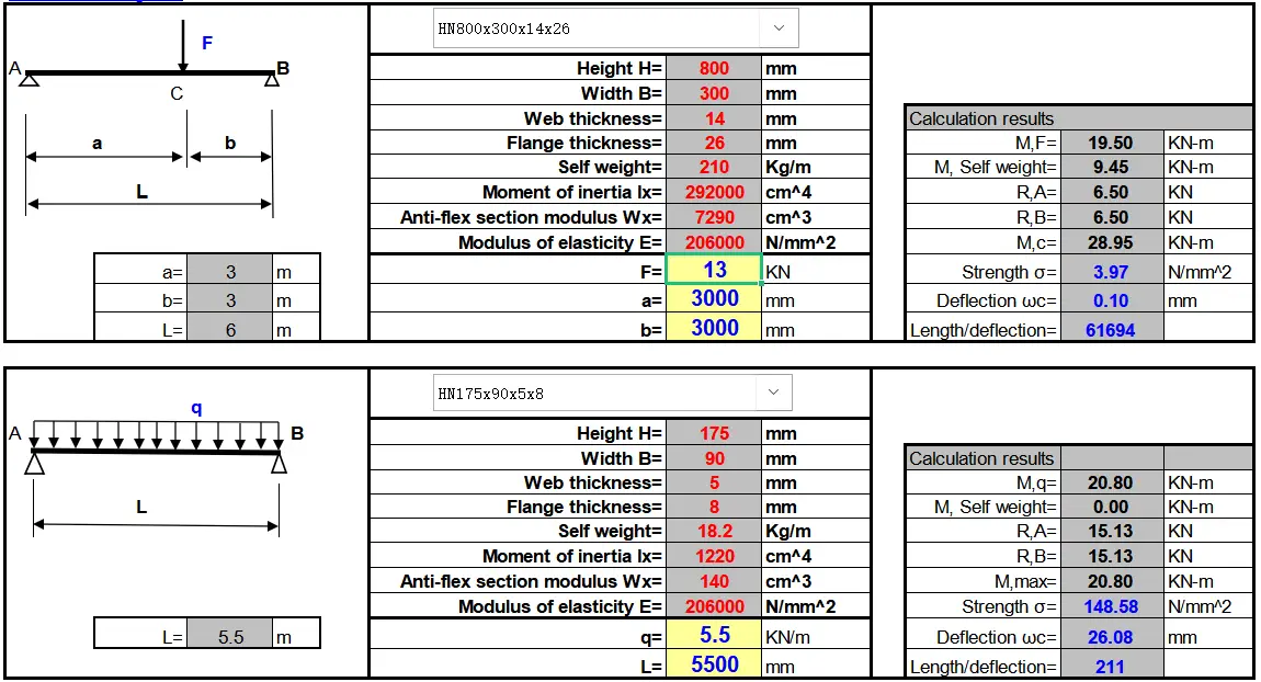 calculadora de capacidad de carga de vigas