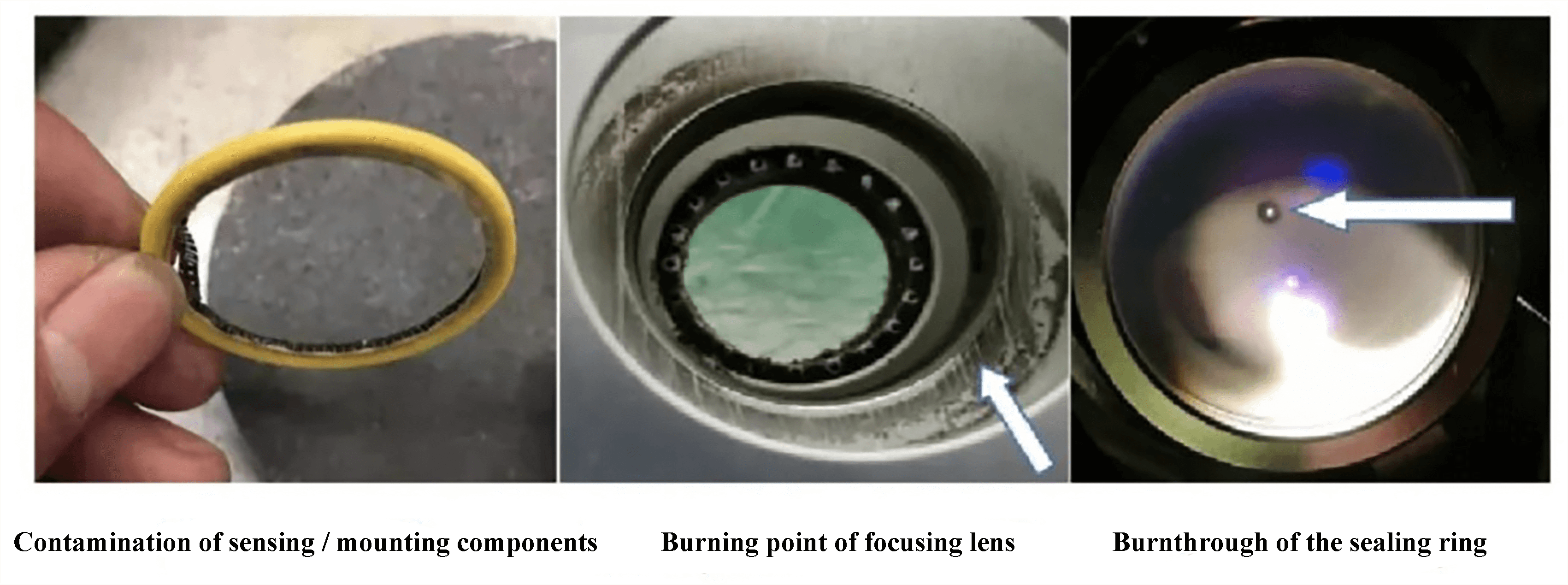 Fig. 4 Burning point of focusing lens