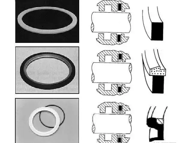 Fig. 8- Common types of buffer seal ring.