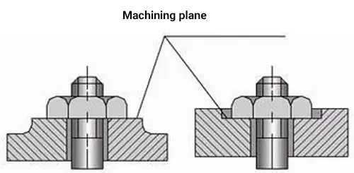 flat bearing surfaces can be obtained after cutting