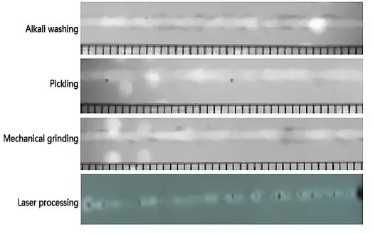 Porosity of weld after different surface treatment methods
