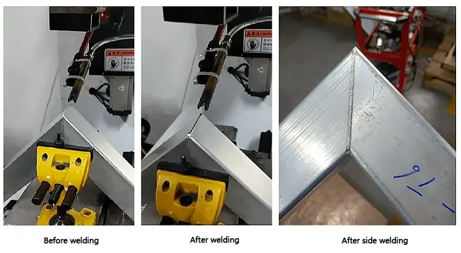 Schweißen von Türrahmen aus Aluminiumlegierung