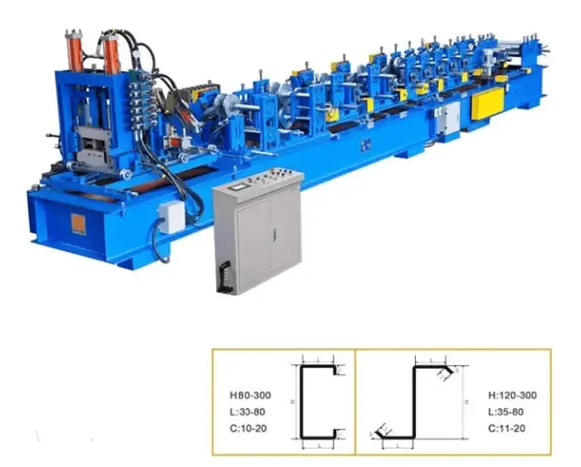 C-section steel processing flow