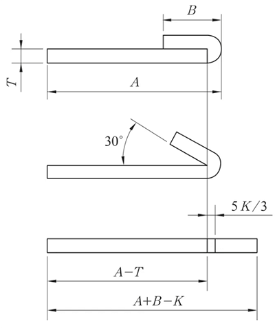 Schematic diagram of reverse folding and flattening
