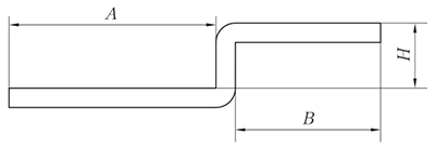 Schematic diagram of straight edge offset
