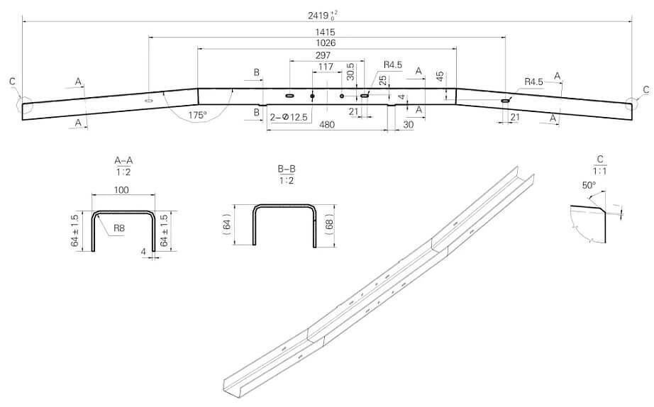 Workpiece groove width is too narrow to be bent