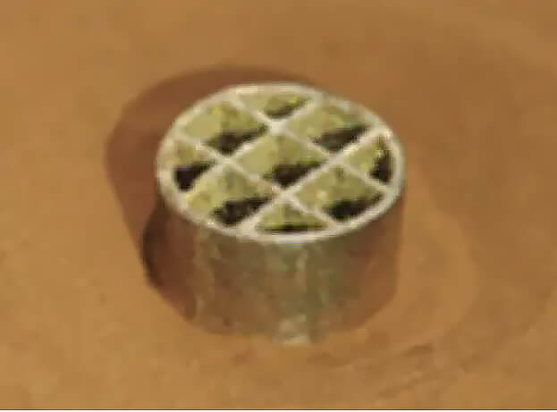 3D prototype sample made of pure copper powder